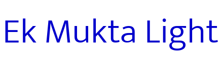 Ek Mukta Light шрифт